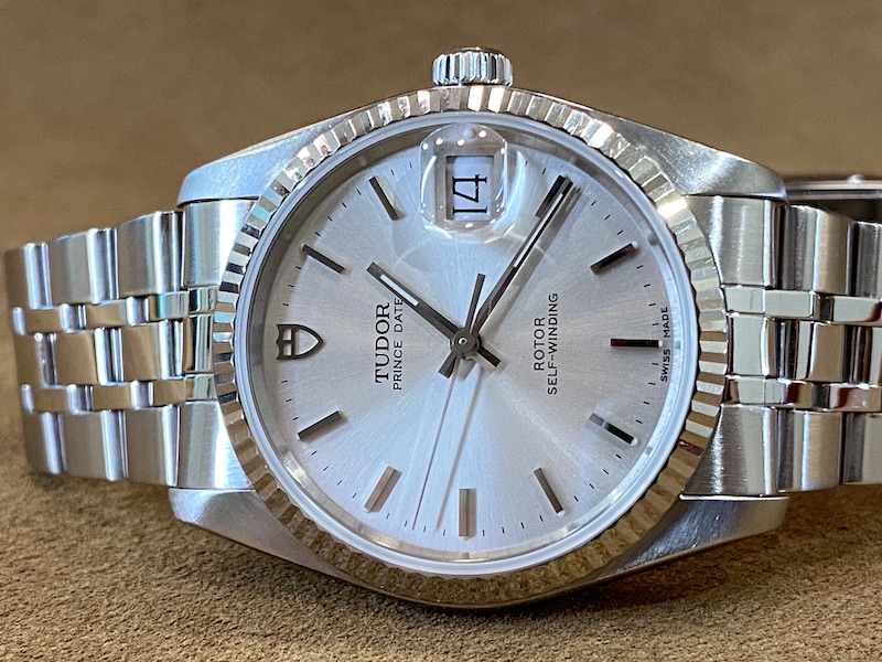 Tudor Prince Date silver dial white gold bezel 1997