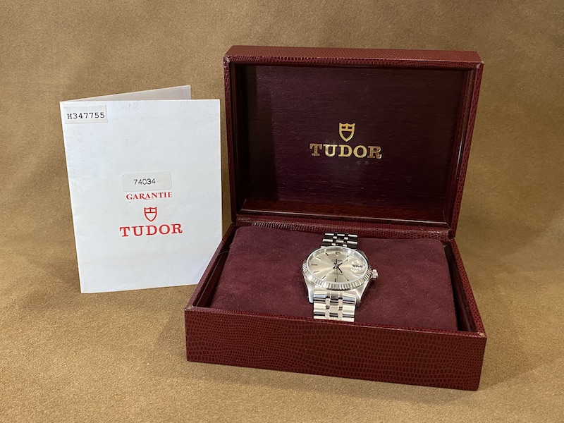 Tudor Prince Date silver dial white gold bezel 1997