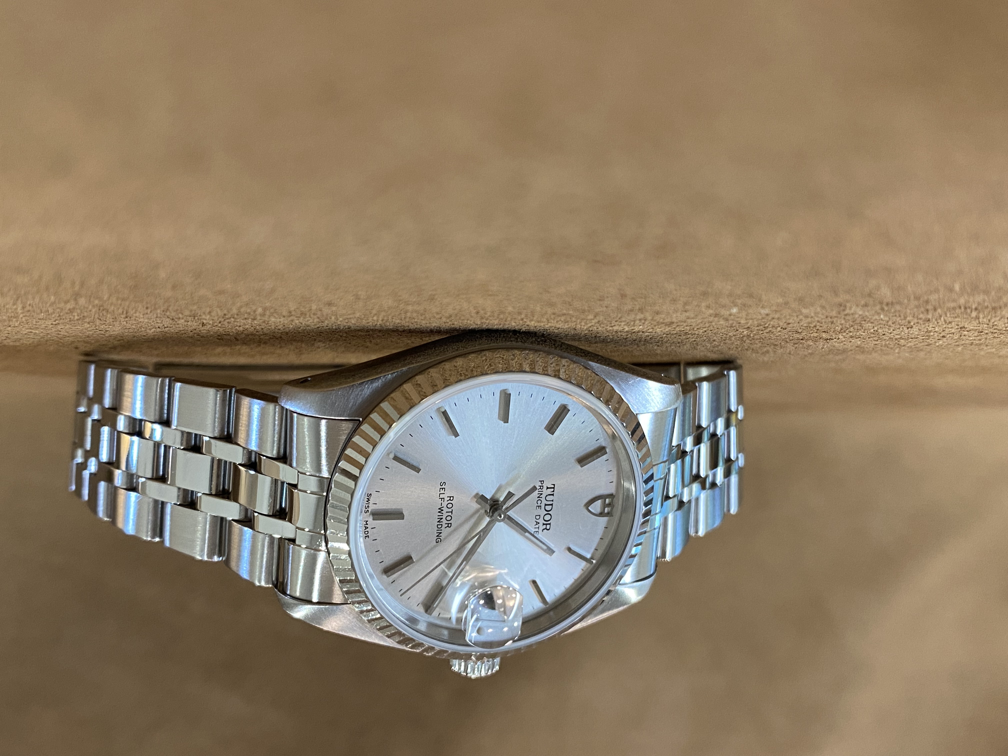 Tudor Prince Date silver dial white gold bezel 1997