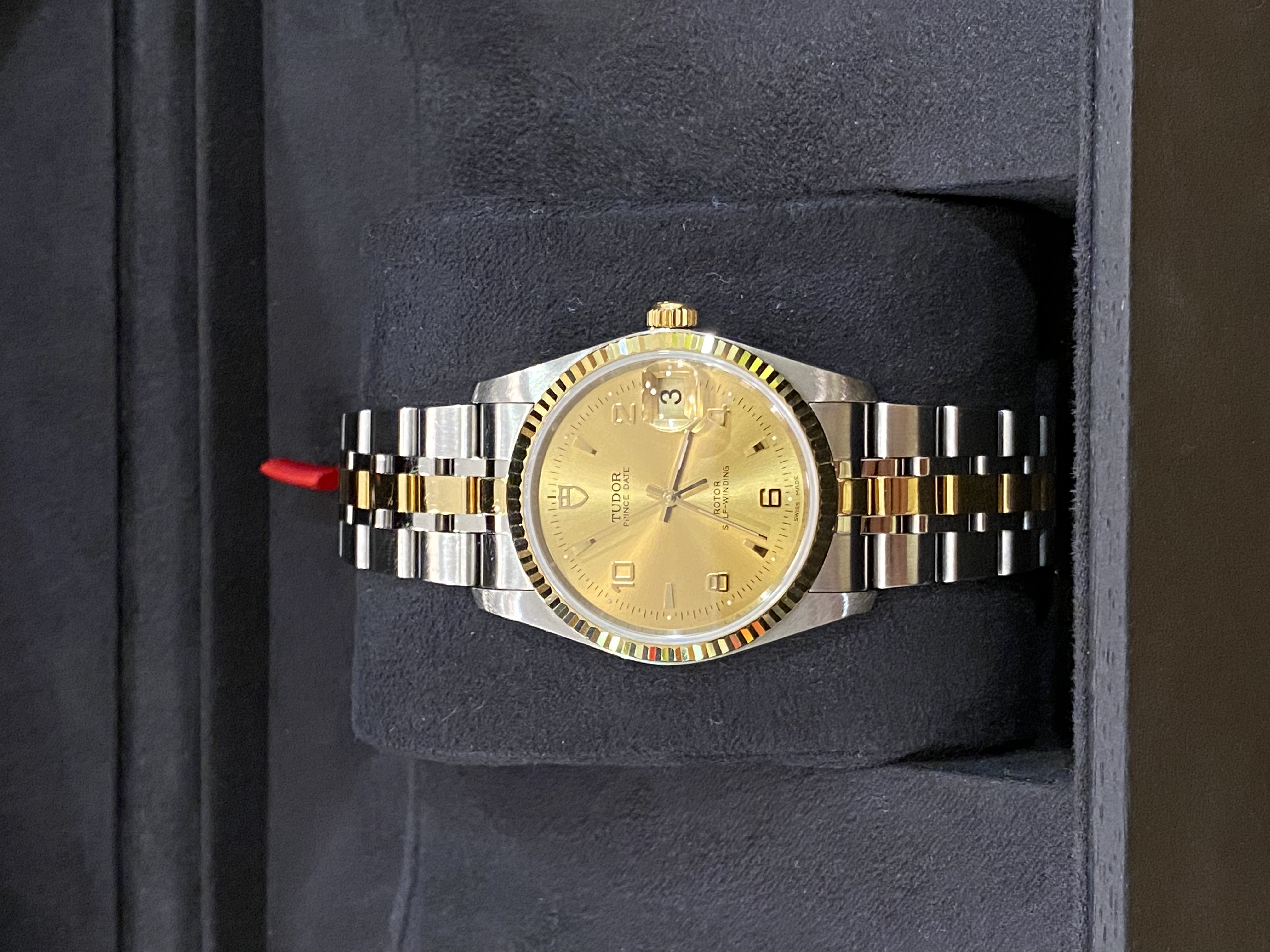 Tudor Prince Date ref 74034 champagne dial two-tone