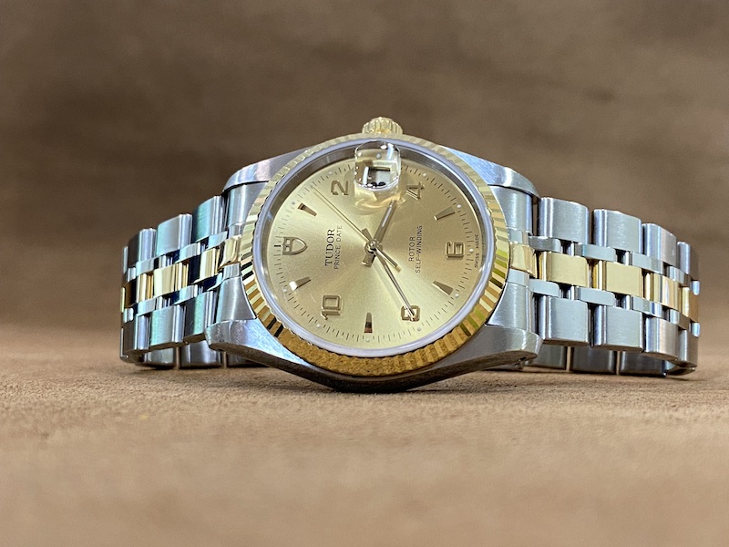 Tudor Prince Date ref 74034 champagne dial two-tone